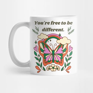 you're free to be different Mug